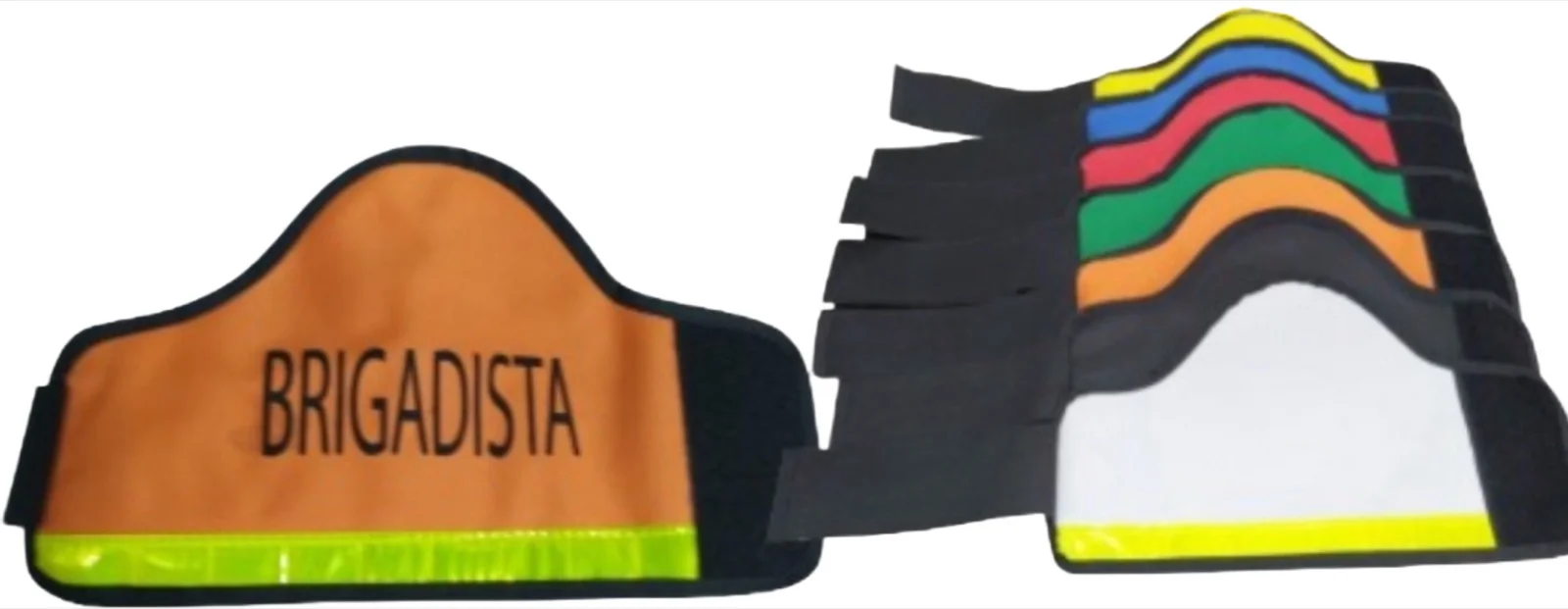 Brazaletes brigadistas en lona de varios colores con cierre en velcro
